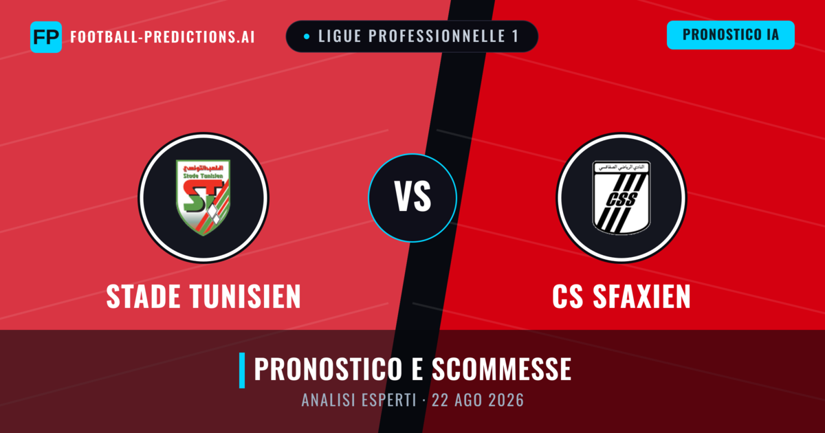 Stade Tunisien vs CS Sfaxien — pronostico e anteprima del match