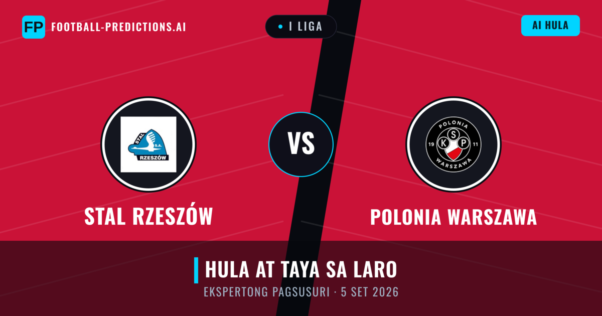 Stal Rzeszów vs Polonia Warszawa — hula at preview ng laban
