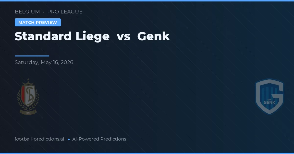 Standard Liege vs Genk — match prediction & preview