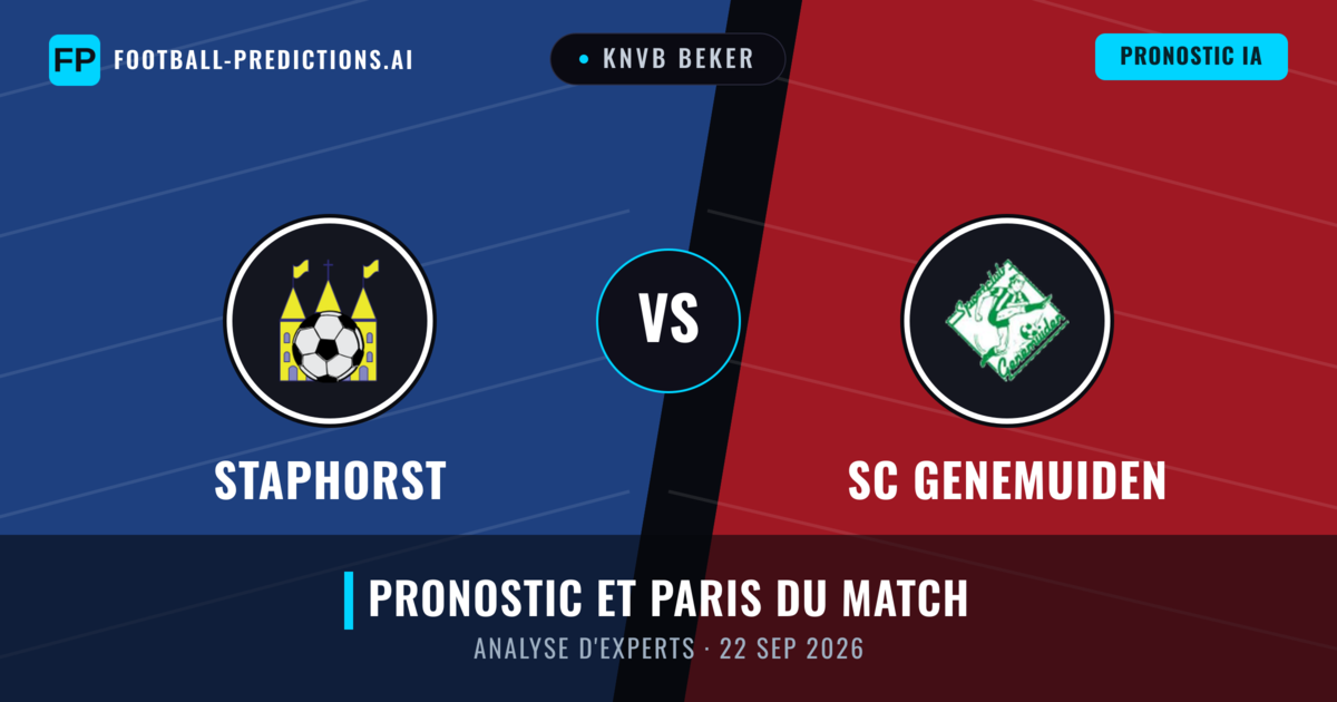 Staphorst vs SC Genemuiden — pronostic et avant-match