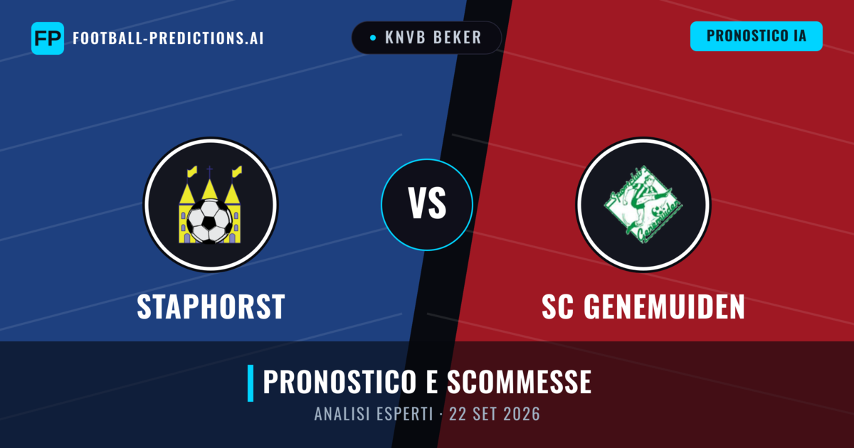 Staphorst vs SC Genemuiden — pronostico e anteprima del match