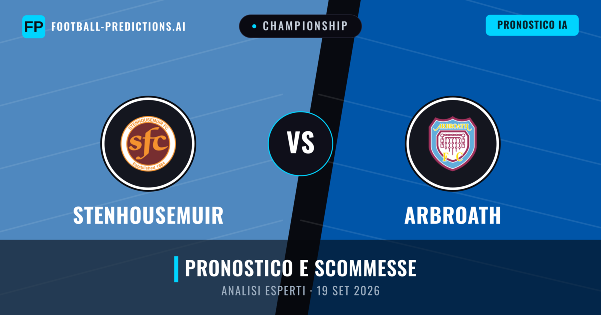 Stenhousemuir vs Arbroath — pronostico e anteprima del match