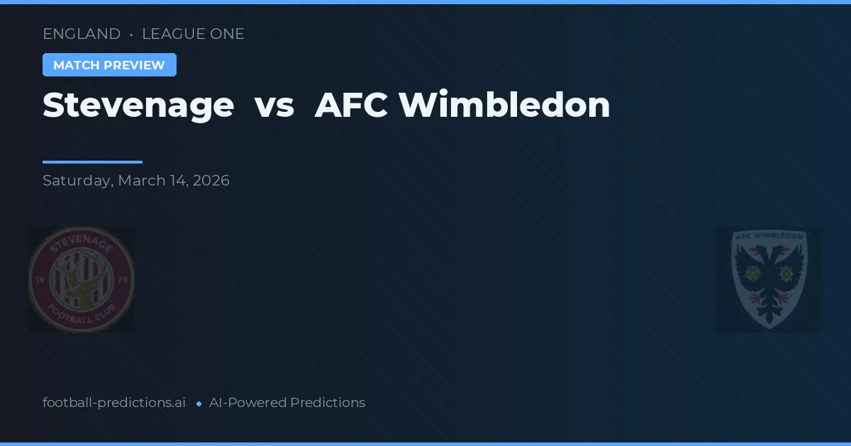 Stevenage vs AFC Wimbledon — hula at preview ng laban