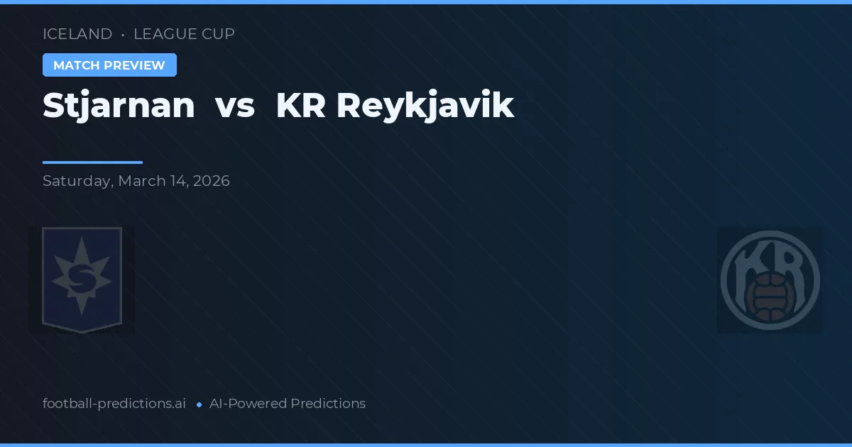 Stjarnan vs KR Reykjavik — hula at preview ng laban