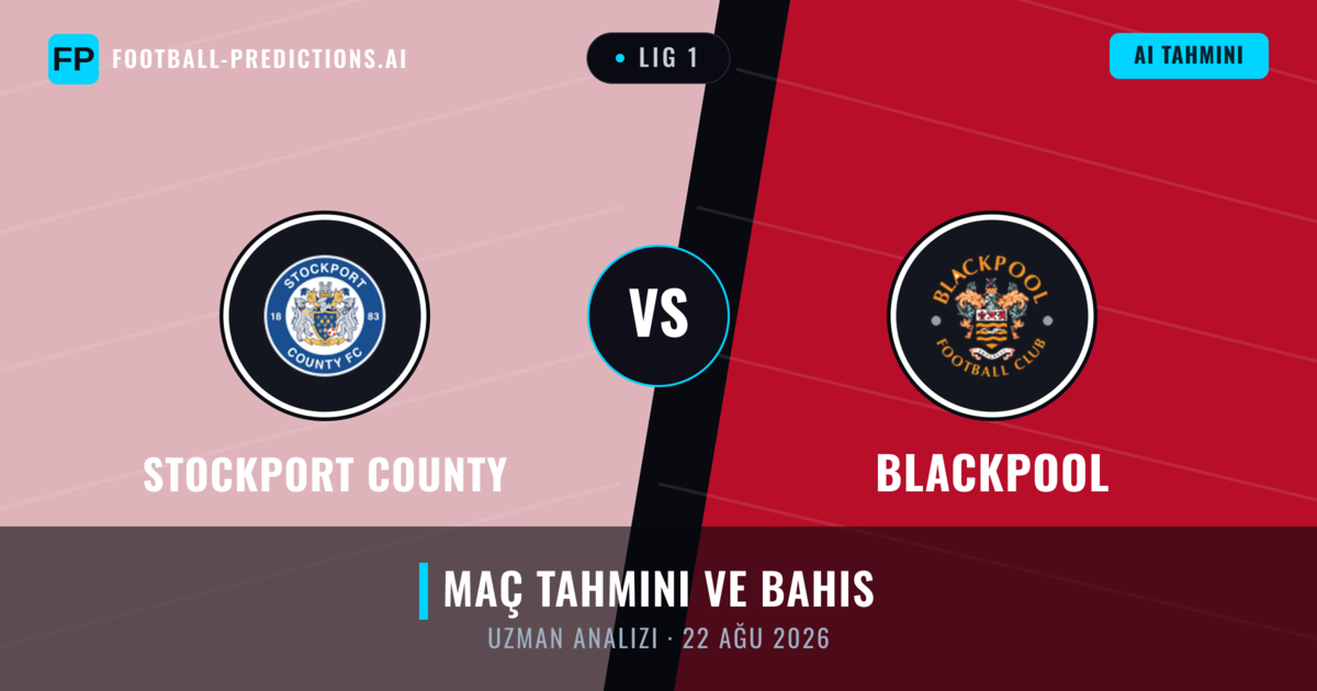 Stockport County - Blackpool — maç tahmini ve önizleme