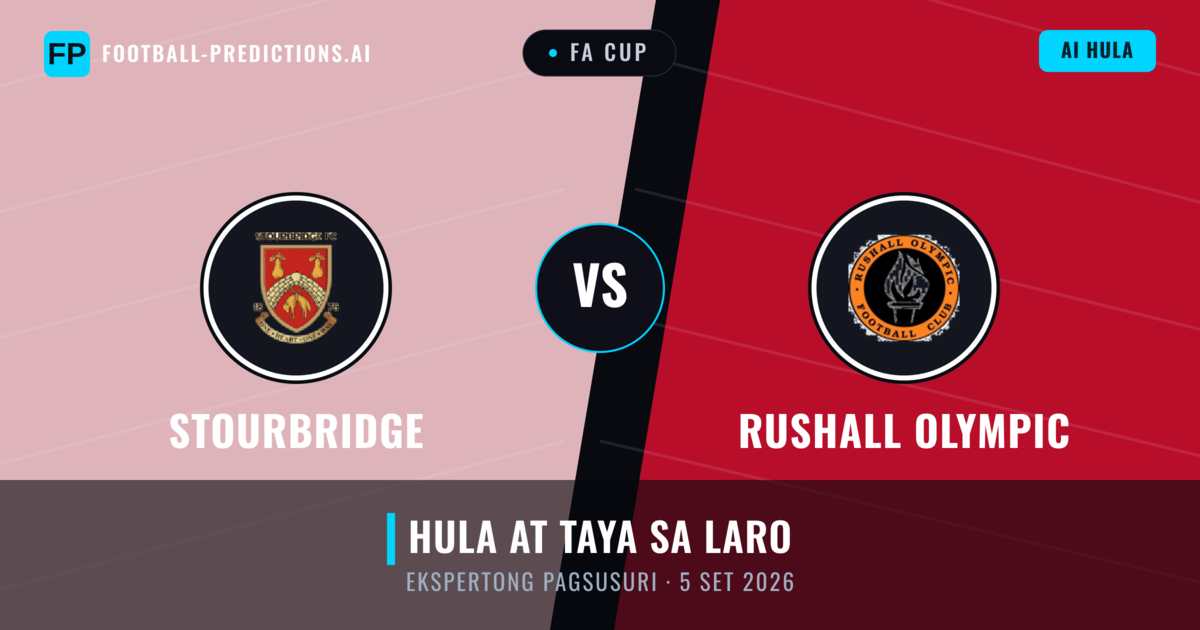 Stourbridge vs Rushall Olympic — hula at preview ng laban