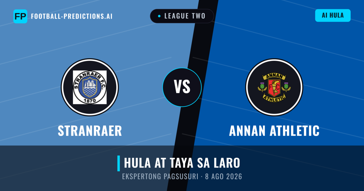 Stranraer vs Annan Athletic — hula at preview ng laban