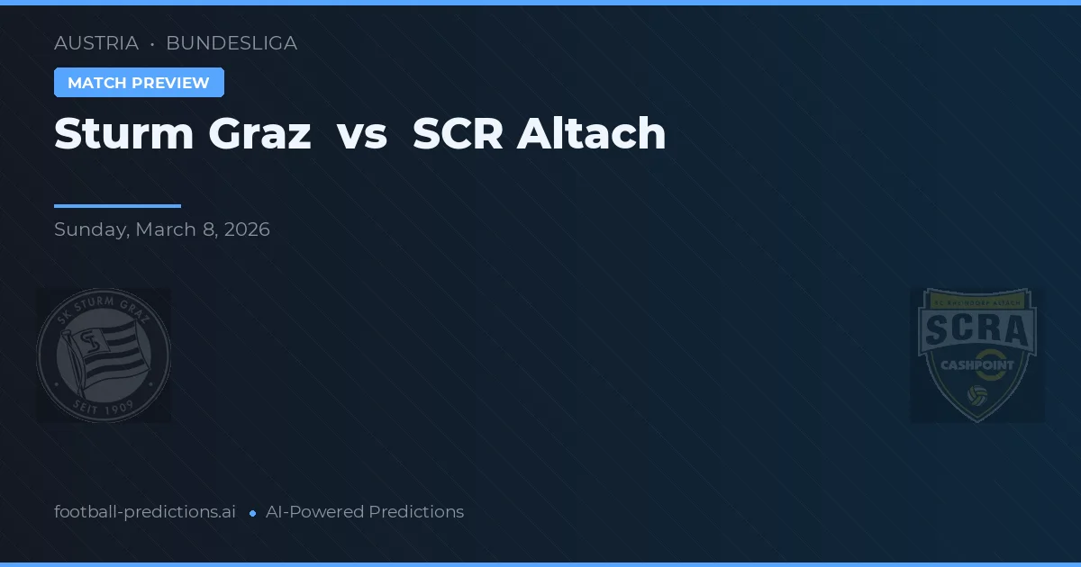 Sturm Graz vs SCR Altach — prediksi dan pratinjau pertandingan