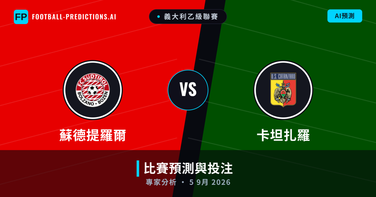 蘇德提羅爾 vs 卡坦扎羅 — 比赛预测和前瞻