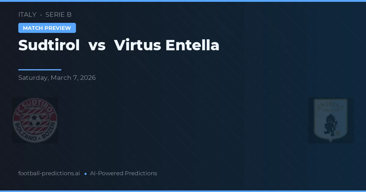 Sudtirol vs Virtus Entella — pronostico e anteprima del match