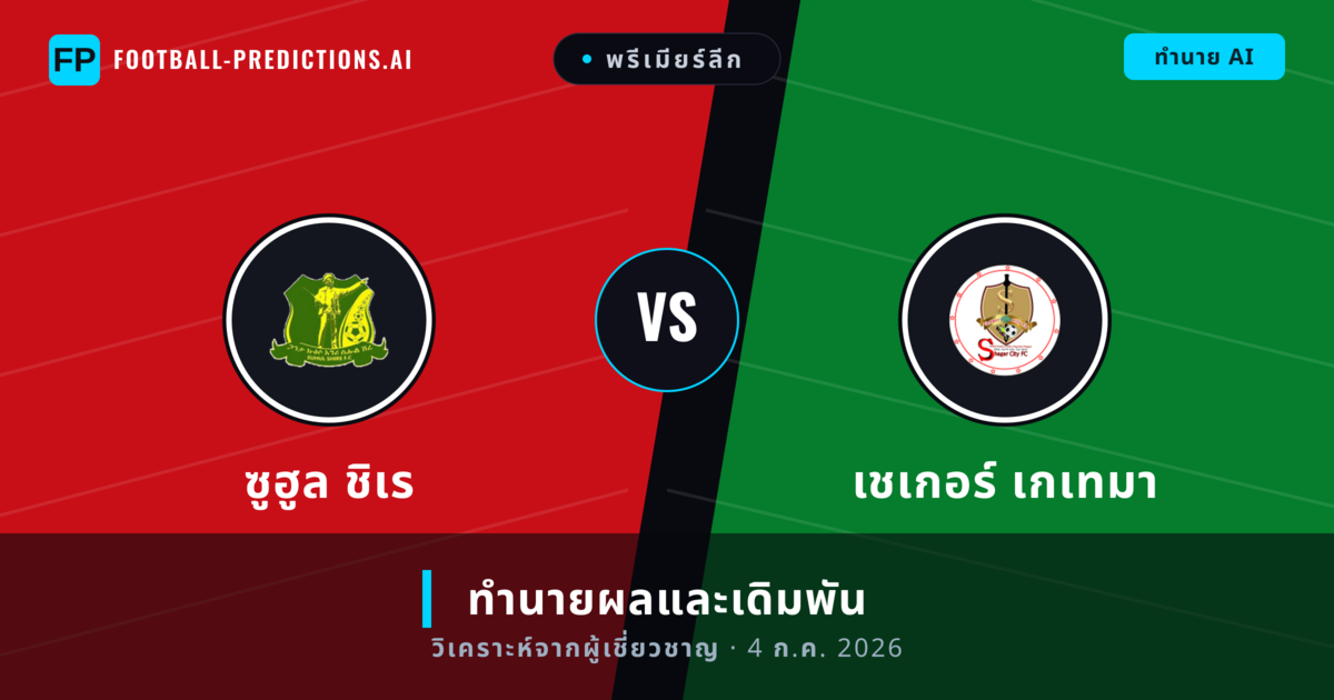 ซูฮูล ชิเร พบ เชเกอร์ เกเทมา — ทำนายผลและพรีวิวการแข่งขัน