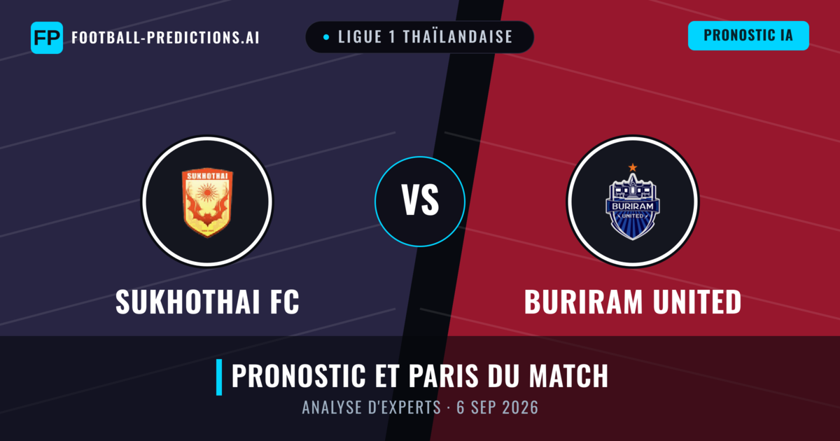 Sukhothai FC vs Buriram United — pronostic et avant-match