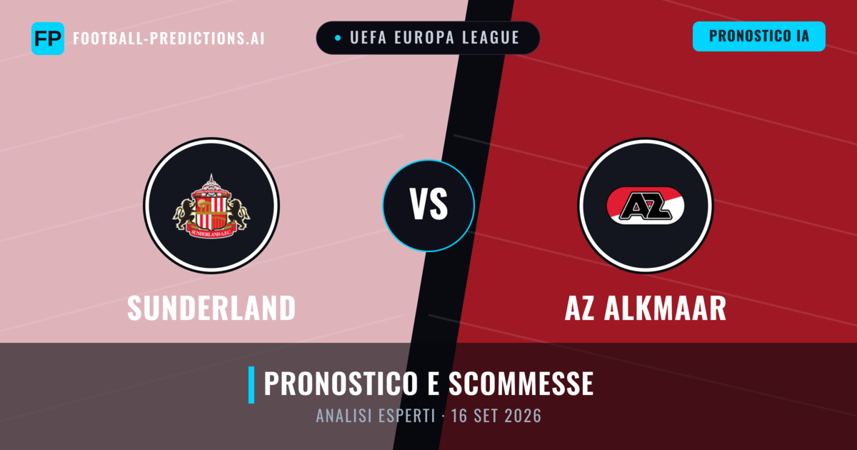 Sunderland vs AZ Alkmaar — pronostico e anteprima del match