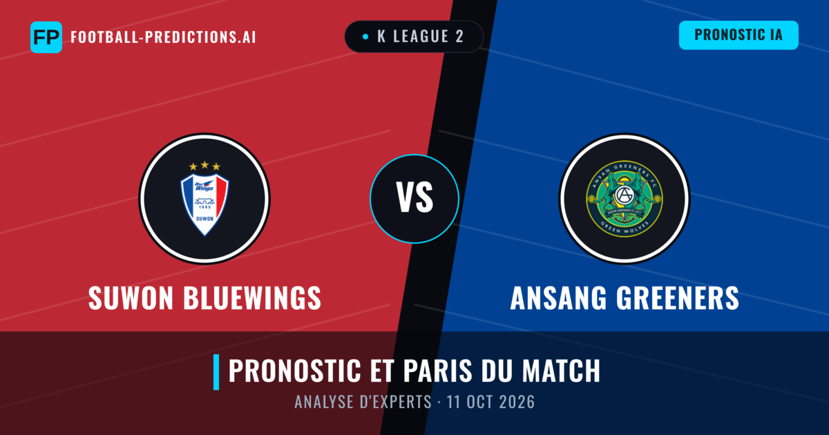 Suwon Bluewings vs Ansang Greeners — pronostic et avant-match