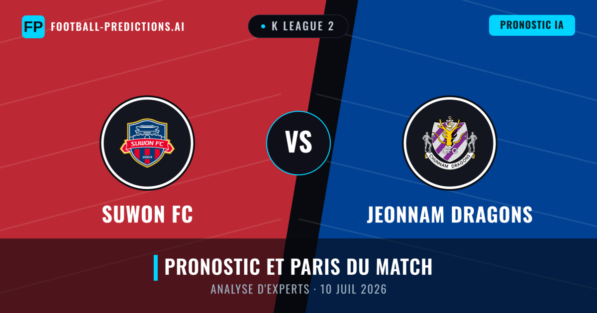 Suwon FC vs Jeonnam Dragons — pronostic et avant-match