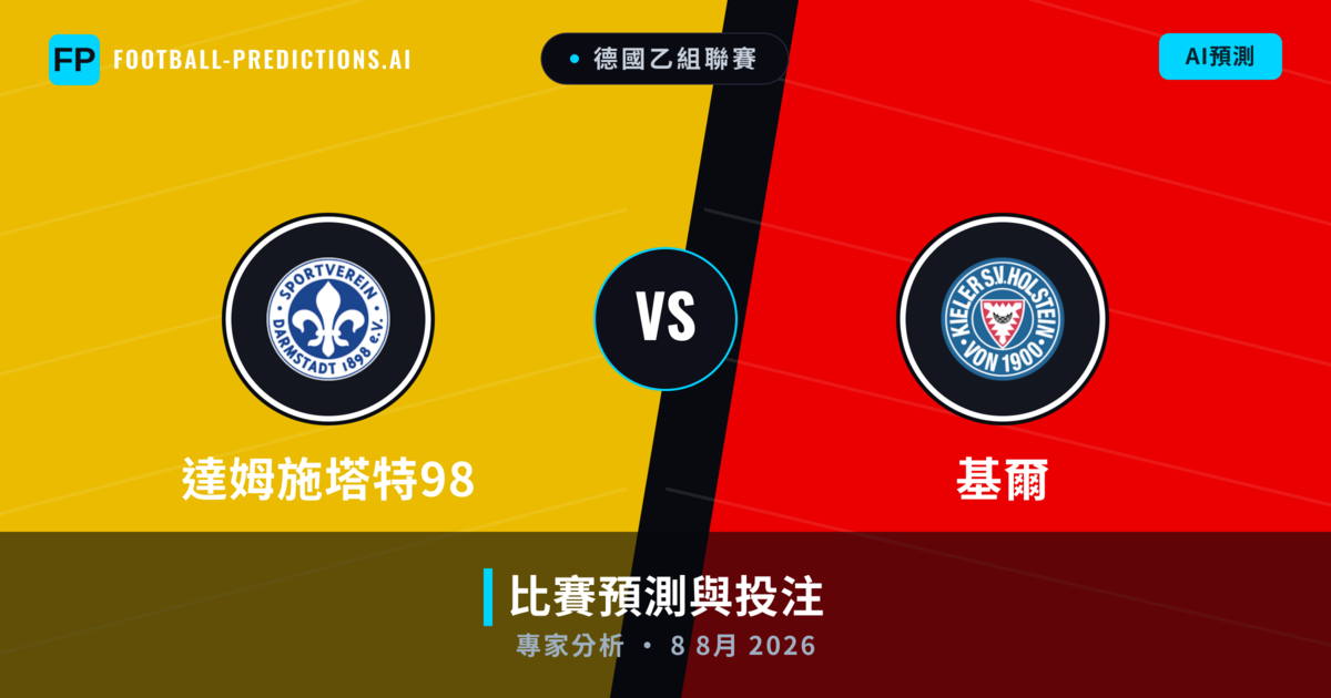 達姆施塔特98 vs 基爾 — 比赛预测和前瞻