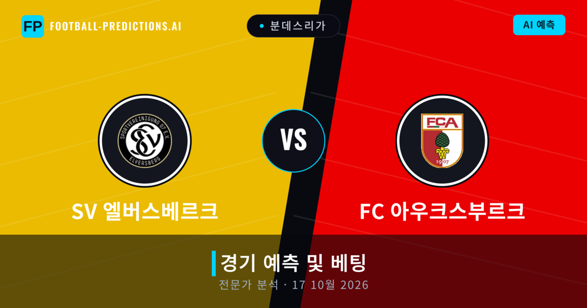 SV 엘버스베르크 대 FC 아우크스부르크 — 경기 예측 및 프리뷰