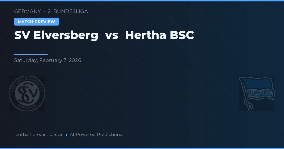 SV Elversberg vs Hertha BSC — pronostico e anteprima del match