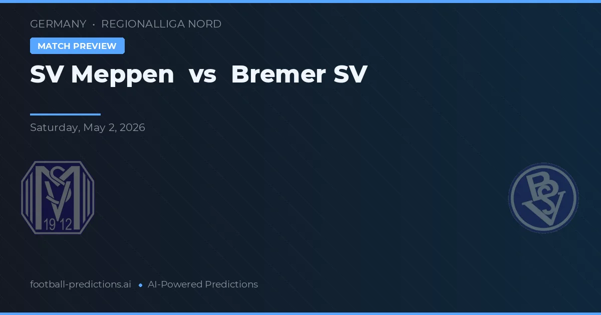 SV Meppen vs Bremer SV — pronostico e anteprima del match