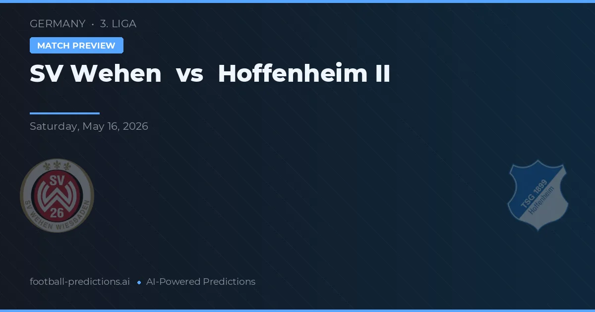 SV Wehen vs Hoffenheim II — hula at preview ng laban