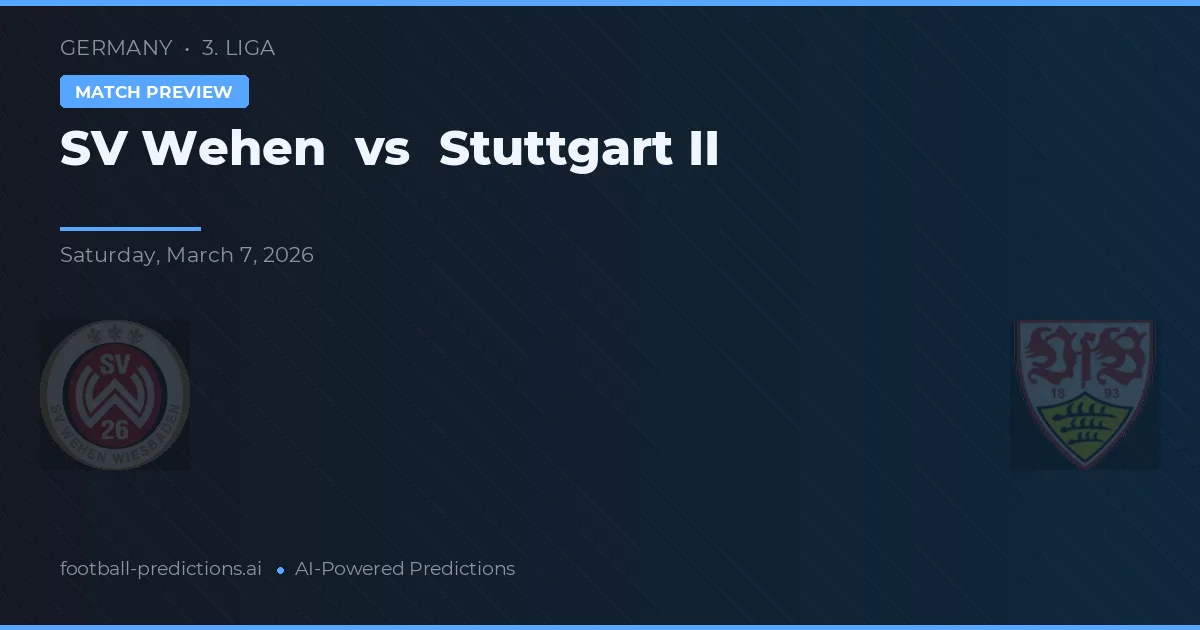 SV Wehen vs Stuttgart II — match prediction & preview