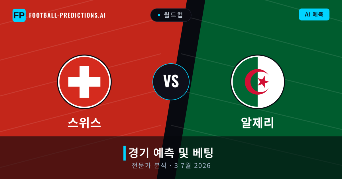 스위스 대 알제리 — 경기 예측 및 프리뷰