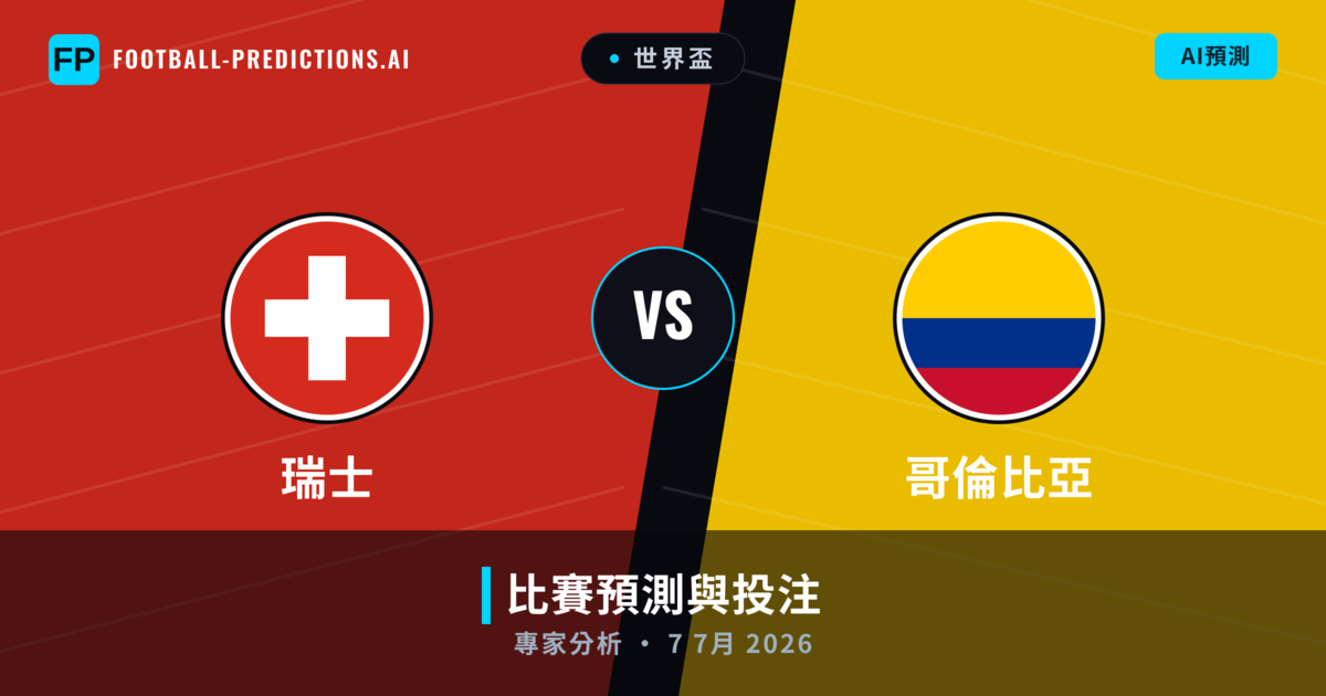 瑞士 vs 哥倫比亞 — 比赛预测和前瞻