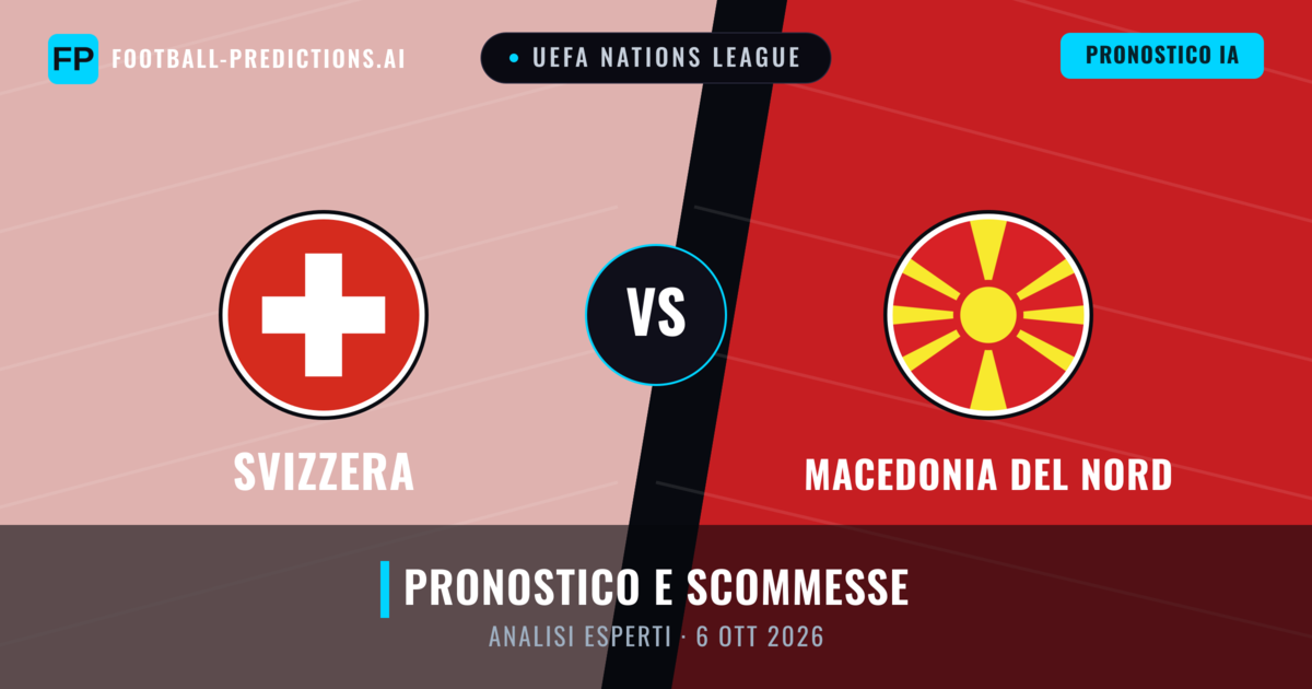 Svizzera vs Macedonia del Nord — pronostico e anteprima del match