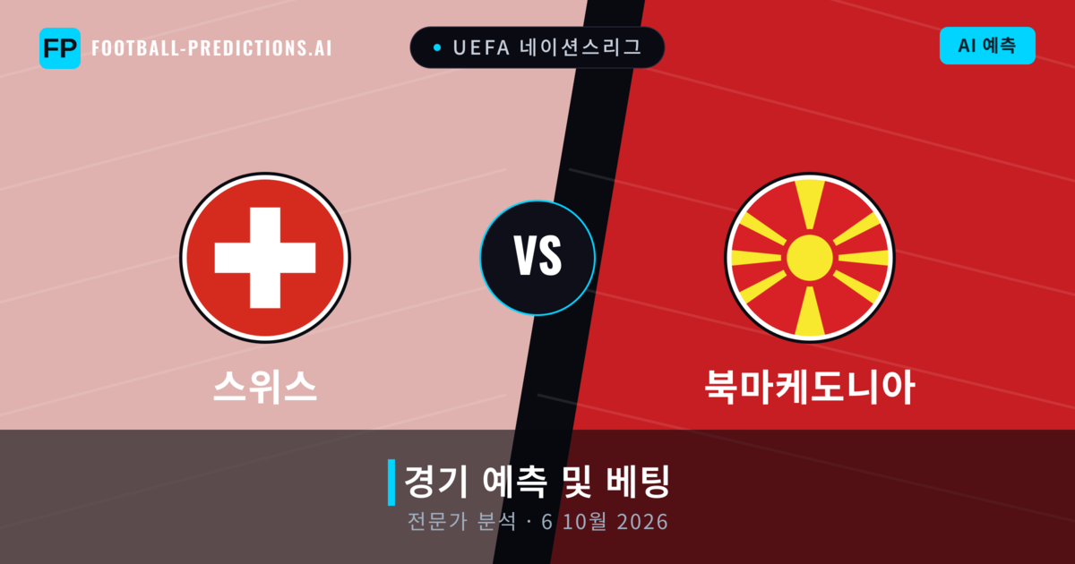 스위스 대 북마케도니아 — 경기 예측 및 프리뷰