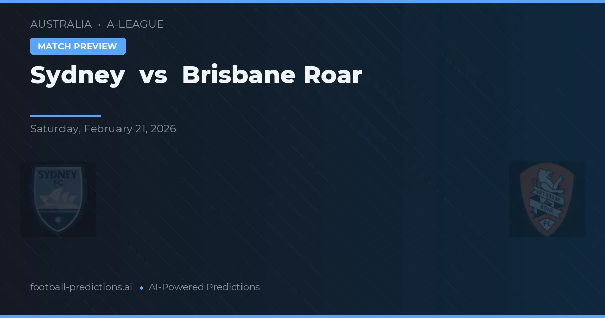 Sydney vs Brisbane Roar — pronostic et avant-match