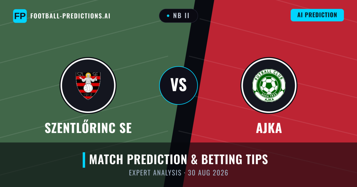 Szentlőrinc SE vs Ajka — match prediction & preview