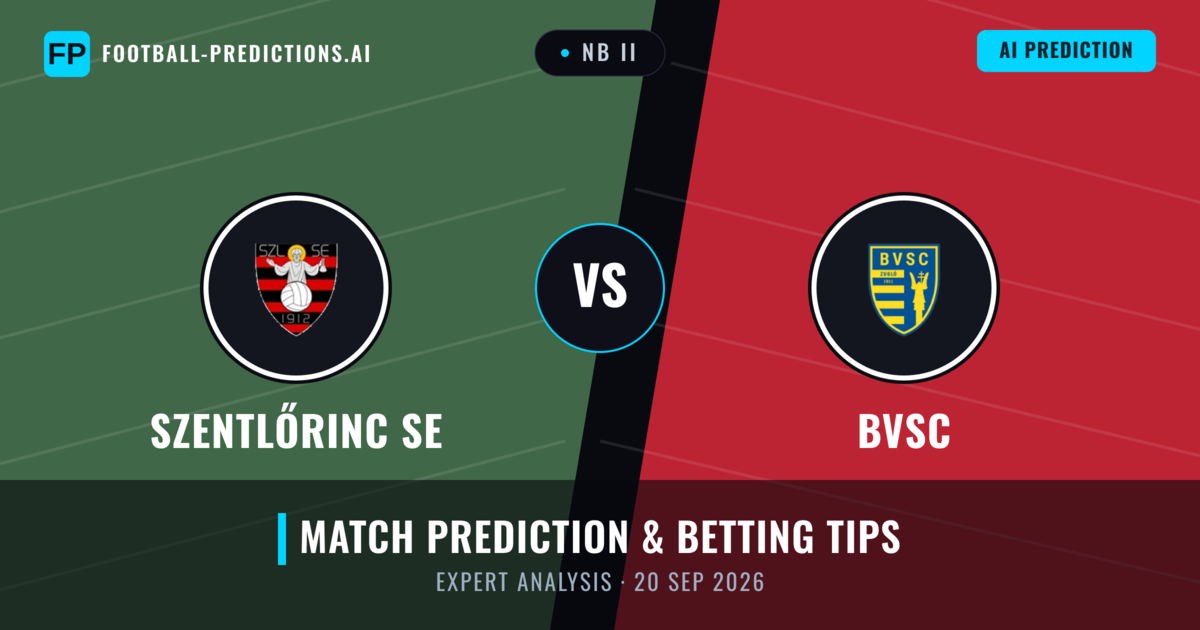 Szentlőrinc SE vs BVSC — match prediction & preview