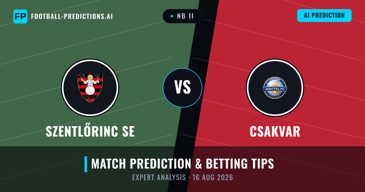 Szentlőrinc SE vs Csakvar — match prediction & preview