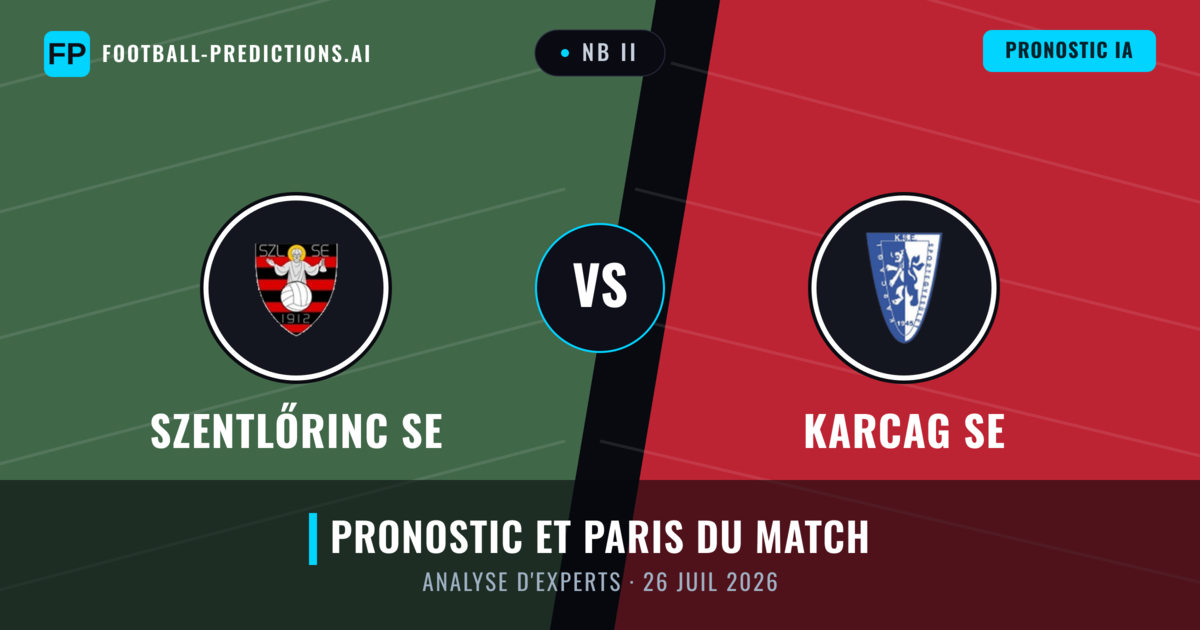 Szentlőrinc SE vs Karcag SE — pronostic et avant-match