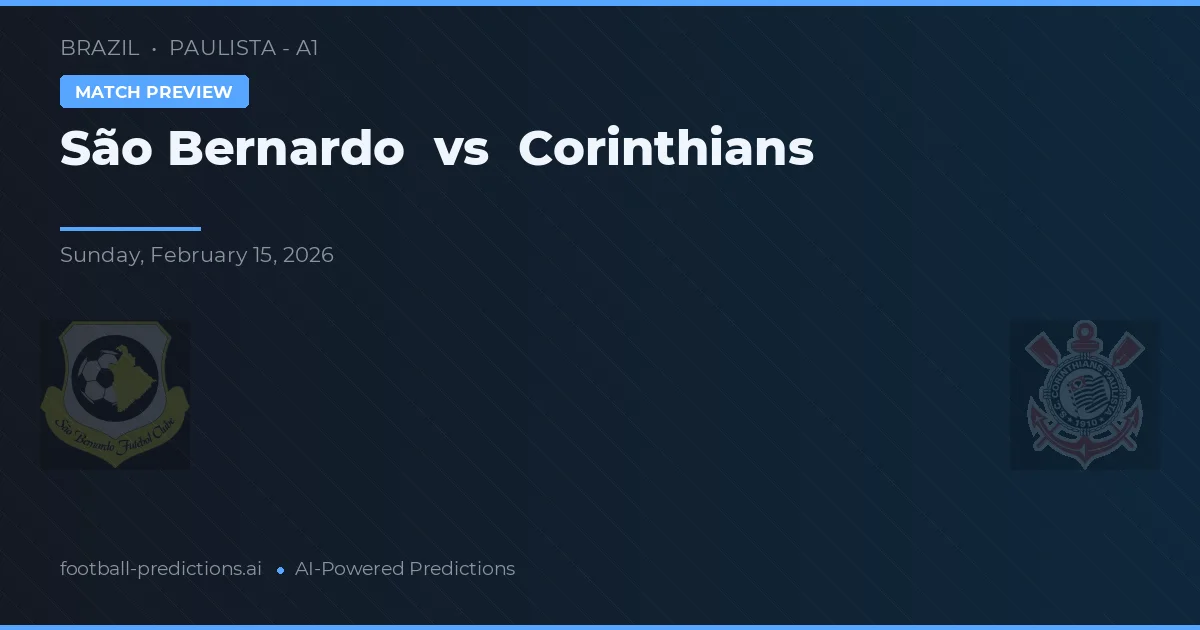 São Bernardo vs Corinthians — prediksi dan pratinjau pertandingan