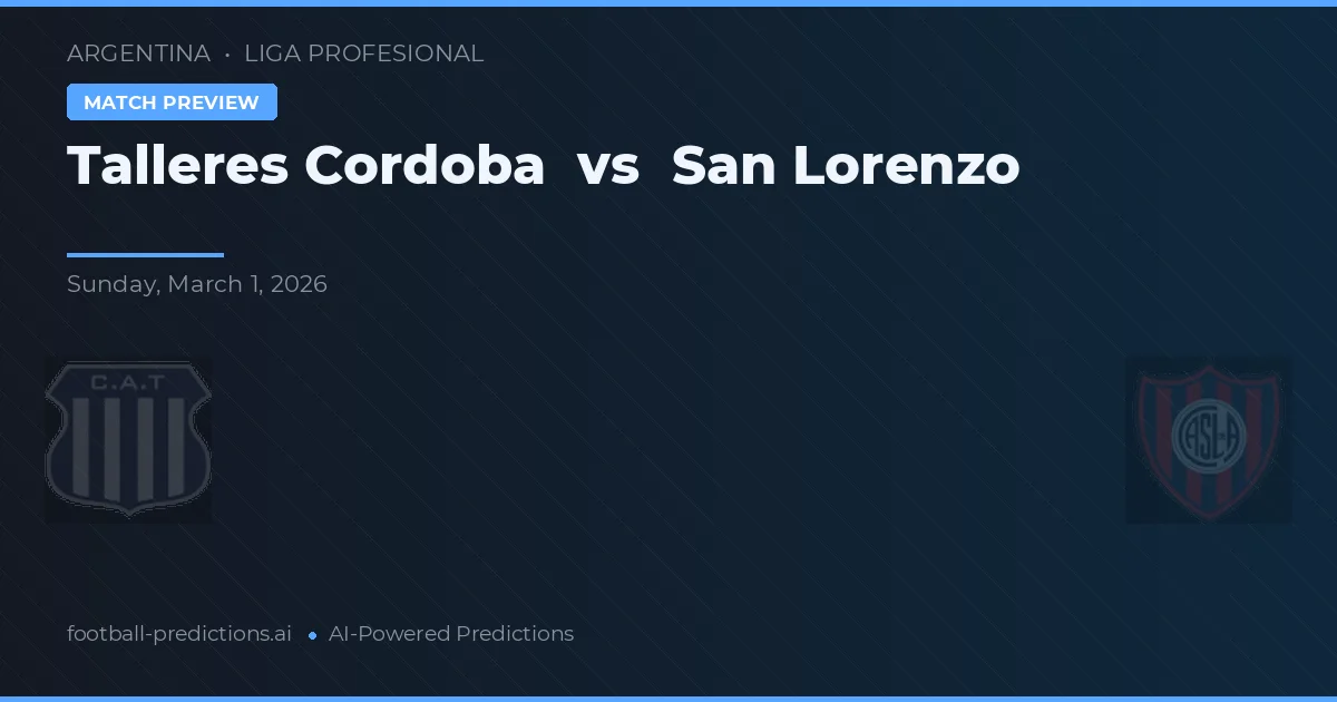 Talleres Córdoba vs San Lorenzo — prediksi dan pratinjau pertandingan