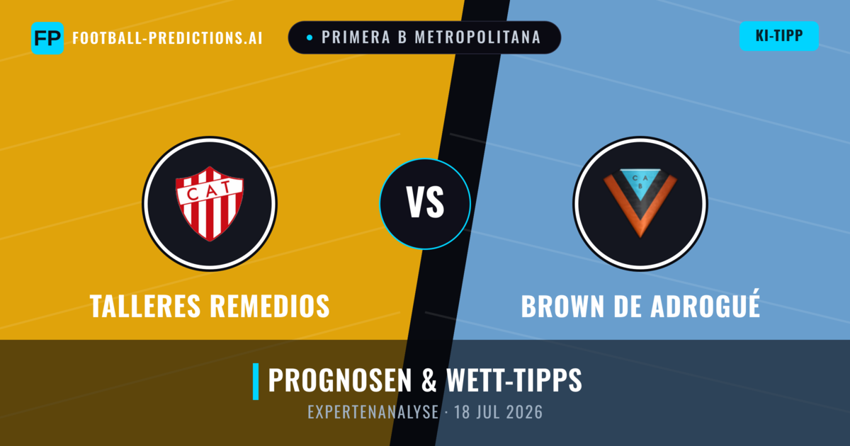 Talleres Remedios vs Brown de Adrogué — Prognose und Spielvorschau