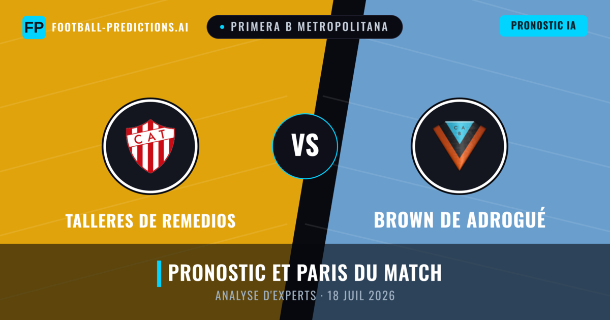 Talleres de Remedios vs Brown de Adrogué — pronostic et avant-match