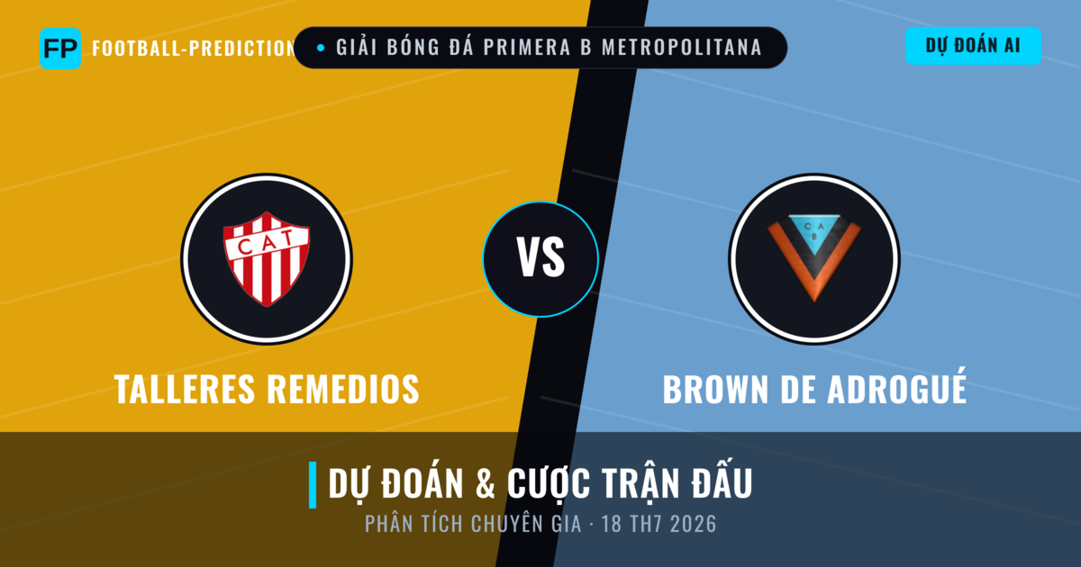 Talleres Remedios vs Brown de Adrogué — dự đoán và xem trước trận đấu