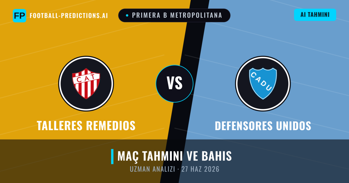 Talleres Remedios - Defensores Unidos — maç tahmini ve önizleme