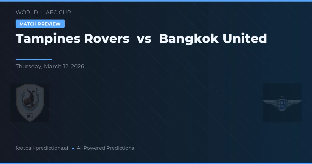 Tampines Rovers vs Bangkok United — pronostico e anteprima del match