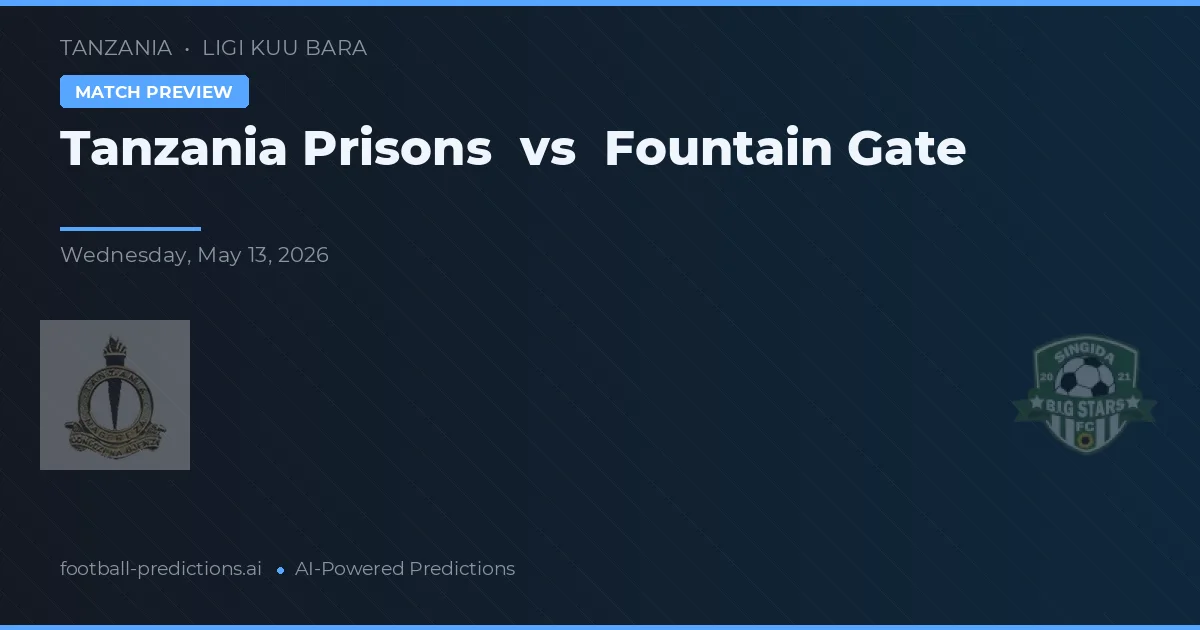 Tanzania Penjara vs Fountain Gate — prediksi dan pratinjau pertandingan