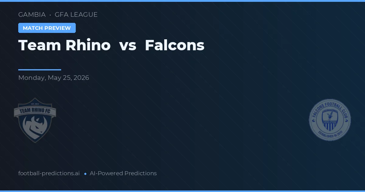 Tim Rhino vs Falcons — prediksi dan pratinjau pertandingan