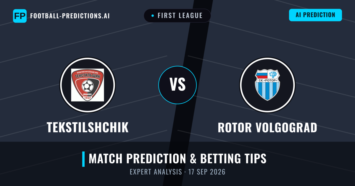 Tekstilshchik vs Rotor Volgograd — match prediction & preview