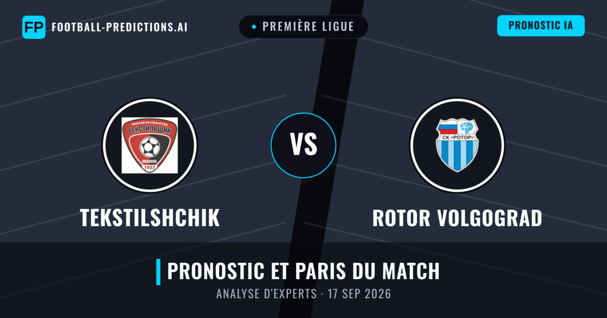 Tekstilshchik vs Rotor Volgograd — pronostic et avant-match