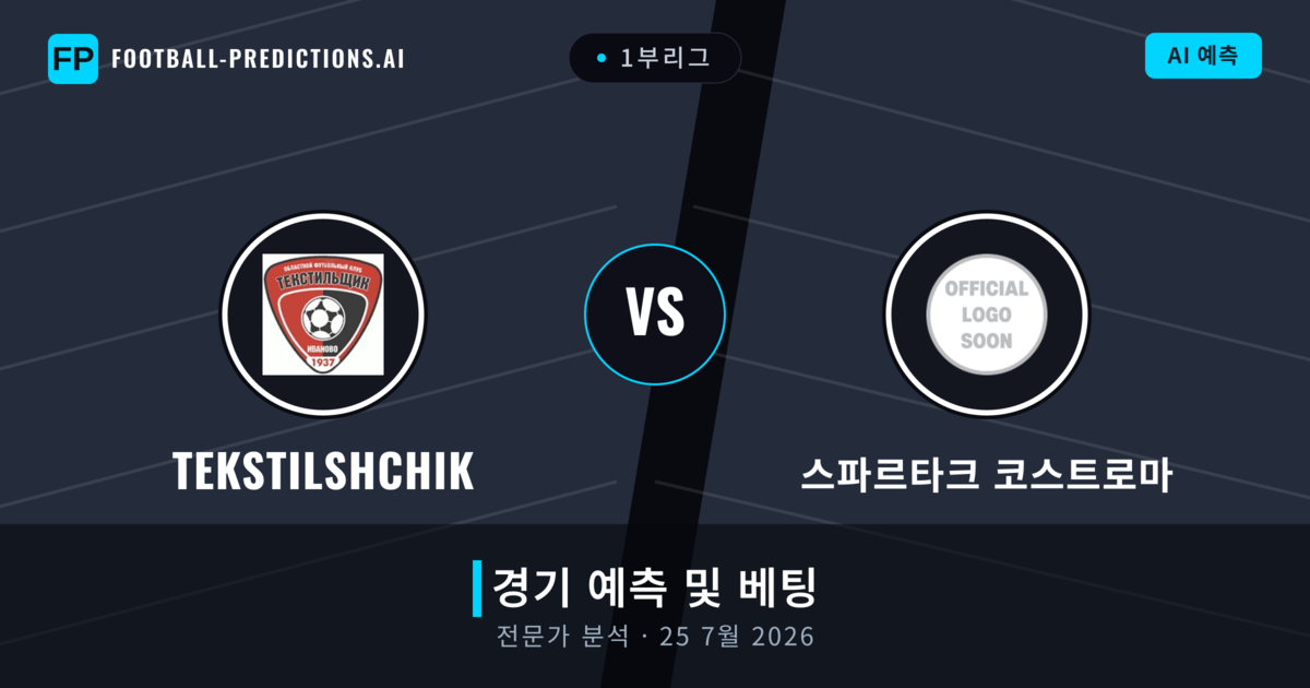 Tekstilshchik 대 스파르타크 코스트로마 — 경기 예측 및 프리뷰