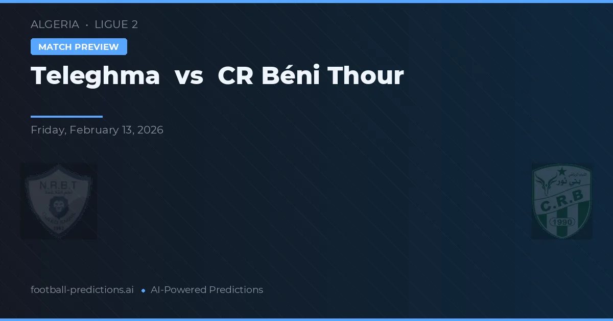 Teleghma vs CR Beni Thour — pronostico e anteprima del match