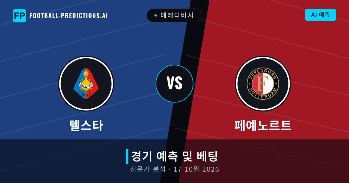 텔스타 대 페예노르트 — 경기 예측 및 프리뷰