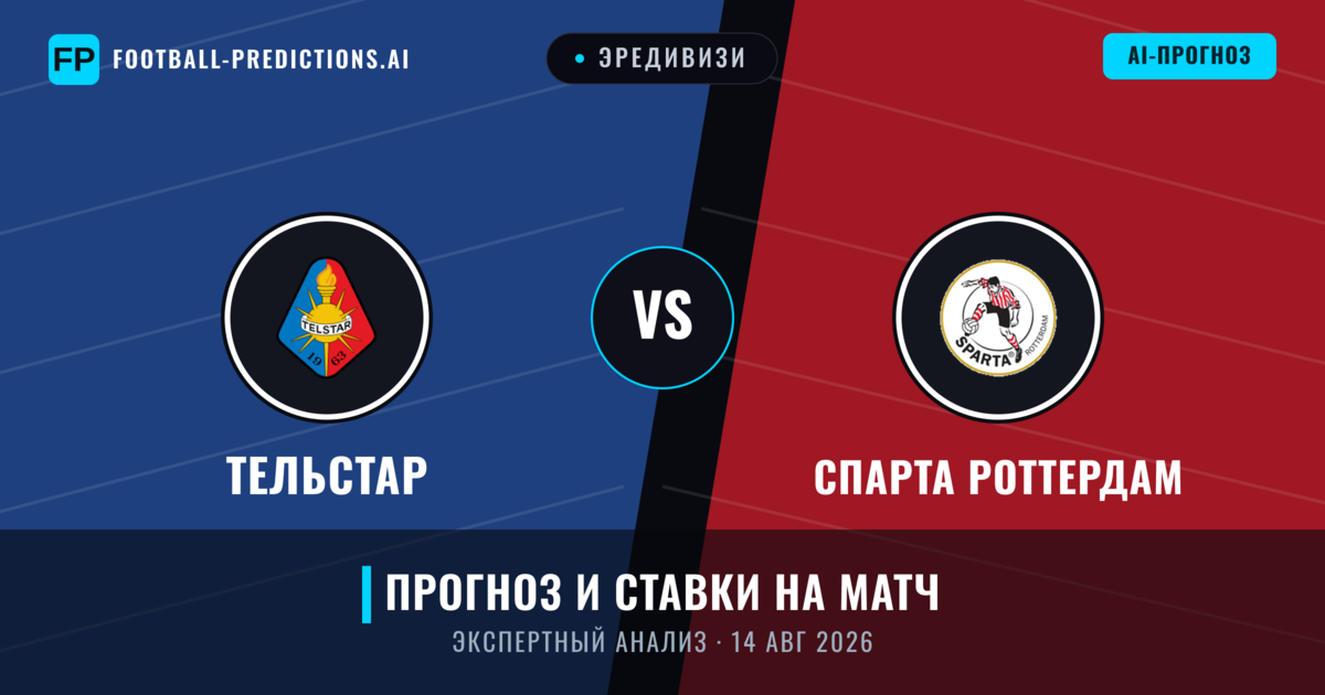 Тельстар – Спарта Роттердам — прогноз и превью матча