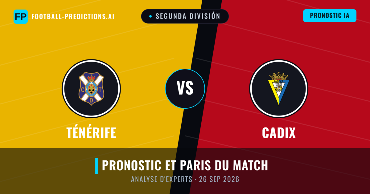 Ténérife vs Cadix — pronostic et avant-match